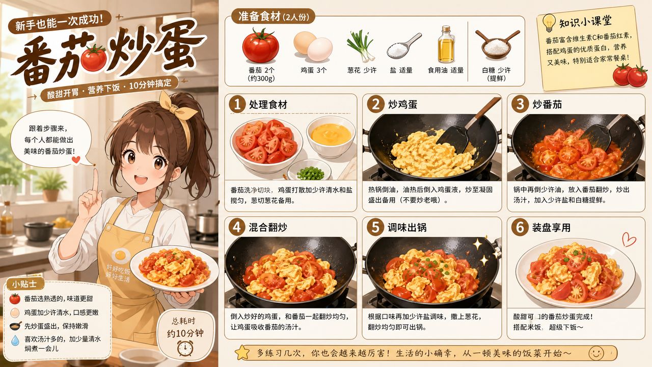 抖荫短视频美食动漫教程·家常菜动漫演示